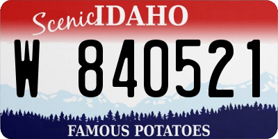 ID license plate W840521