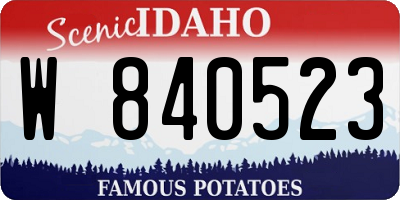 ID license plate W840523