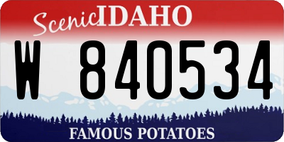 ID license plate W840534