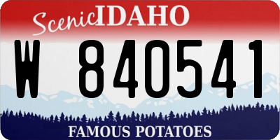 ID license plate W840541