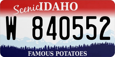 ID license plate W840552
