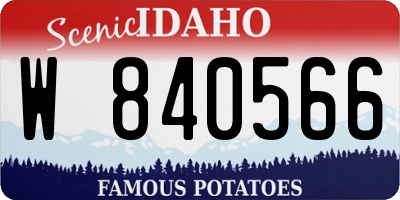 ID license plate W840566