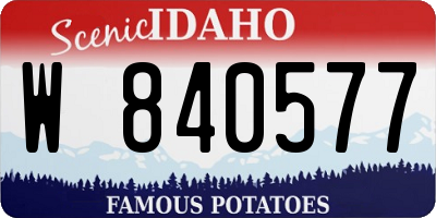 ID license plate W840577