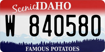 ID license plate W840580