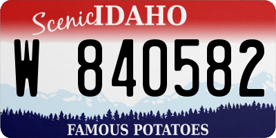 ID license plate W840582