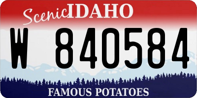 ID license plate W840584