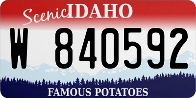ID license plate W840592