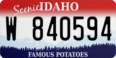 ID license plate W840594