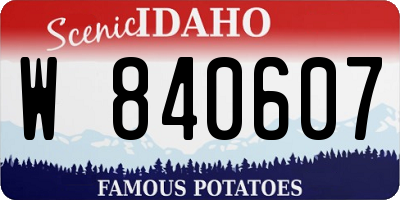 ID license plate W840607