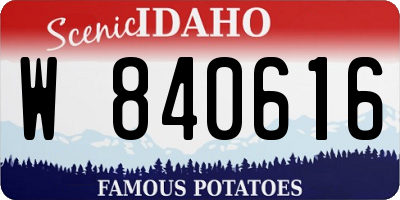 ID license plate W840616