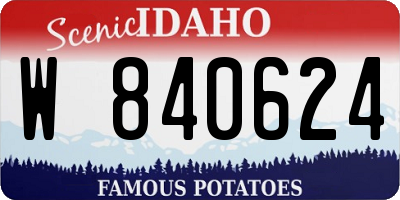 ID license plate W840624