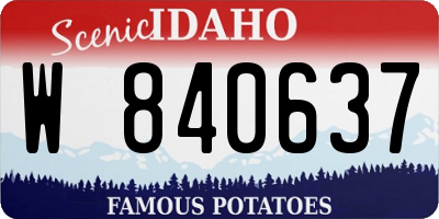 ID license plate W840637