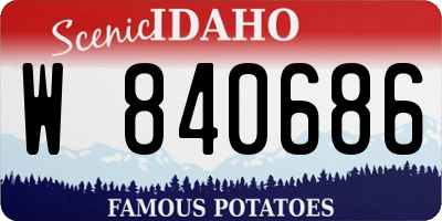 ID license plate W840686