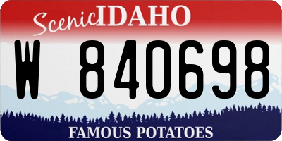 ID license plate W840698