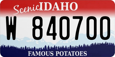 ID license plate W840700