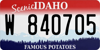 ID license plate W840705