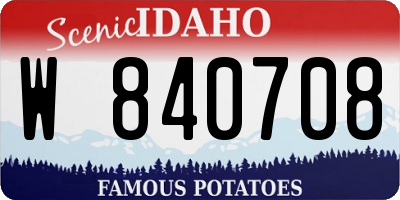 ID license plate W840708