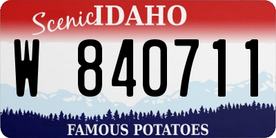ID license plate W840711