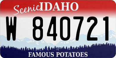 ID license plate W840721