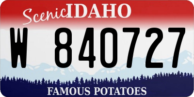 ID license plate W840727