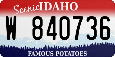 ID license plate W840736