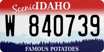 ID license plate W840739