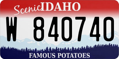 ID license plate W840740