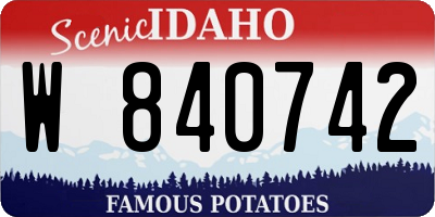 ID license plate W840742