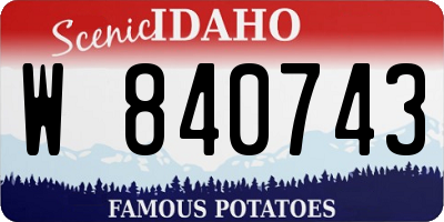 ID license plate W840743