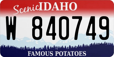 ID license plate W840749