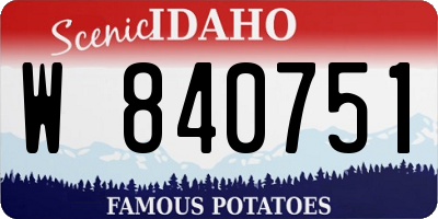 ID license plate W840751