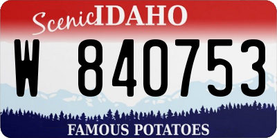 ID license plate W840753