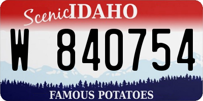 ID license plate W840754