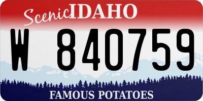 ID license plate W840759