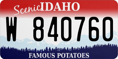 ID license plate W840760