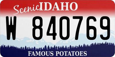 ID license plate W840769