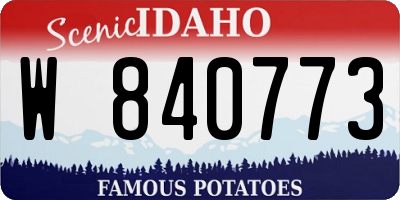 ID license plate W840773