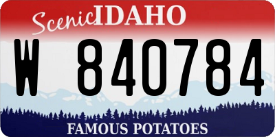 ID license plate W840784