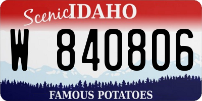 ID license plate W840806