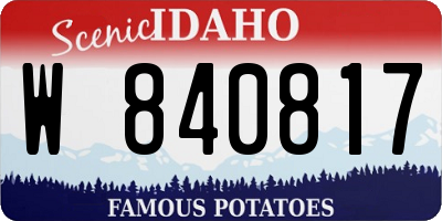 ID license plate W840817