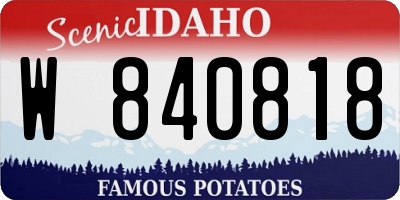 ID license plate W840818