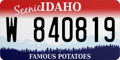 ID license plate W840819