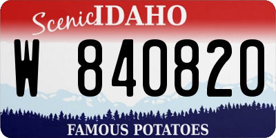 ID license plate W840820