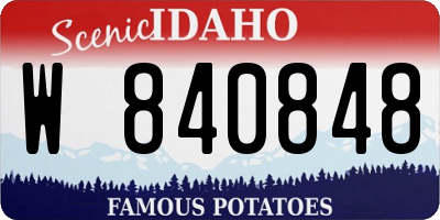 ID license plate W840848