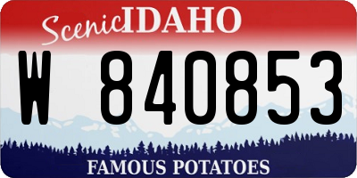 ID license plate W840853
