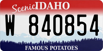 ID license plate W840854