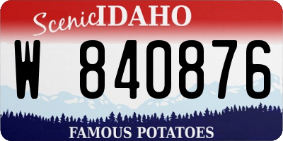 ID license plate W840876