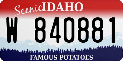 ID license plate W840881