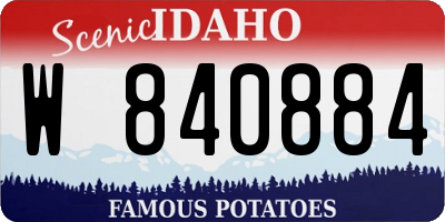 ID license plate W840884