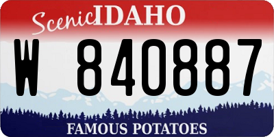 ID license plate W840887
